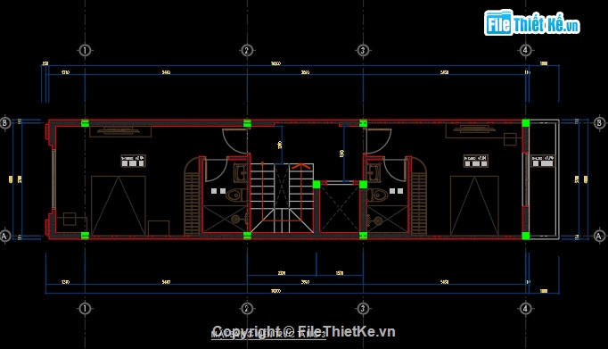 Nhà 4 tầng hiện đại,bản vẽ nhà 4 tầng 4x15m,kiến trúc 4 tầng